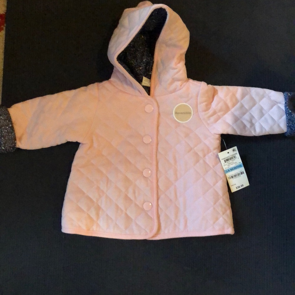 Reversible baby girls jacket